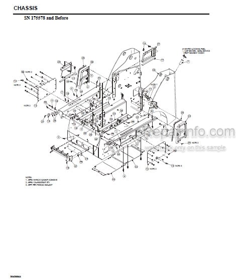 Photo 1 - Gehl R260 R260EU R260 X-Series Parts Manual Skid-Steer Loader 50950172