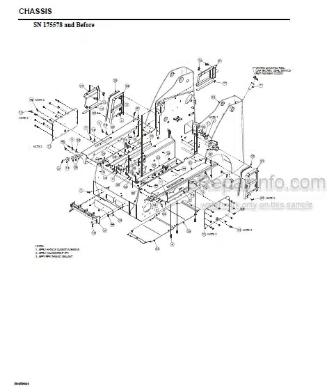 Photo 1 - Gehl R260 R260EU R260 X-Series Parts Manual Skid-Steer Loader 50950172