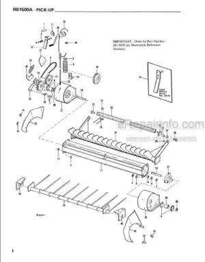 Photo 6 - Gehl RA1500A Service Parts Manual Baler 901959