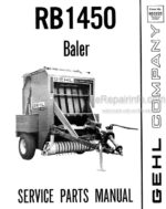 Photo 4 - Gehl RB1450 Service Parts Manual Baler 903222