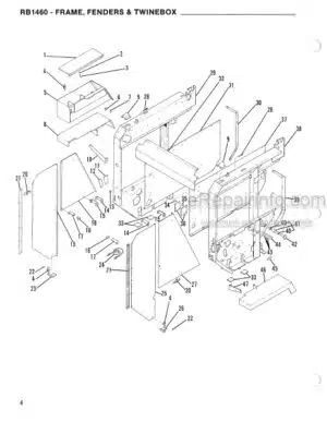 Photo 9 - Gehl RB1460 Service Parts Manual Round Baler 903410