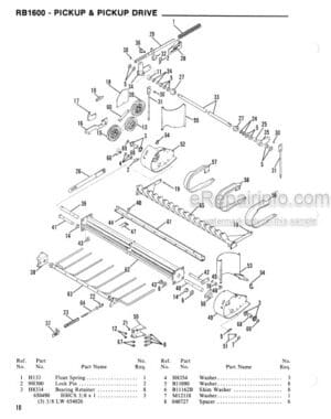 Photo 7 - Gehl HA1100 Service Parts Manual Hay Attachment 903661