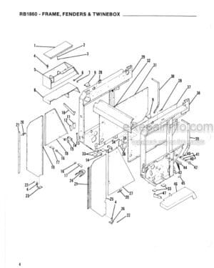 Photo 5 - Gehl 95MX Service Parts Manual Mix-All Mixer 901532