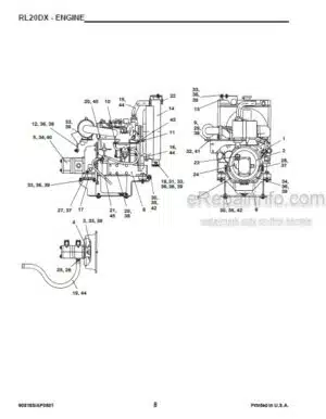 Photo 7 - Gehl CB1260 Service Parts Manual Forage Harvester 903628