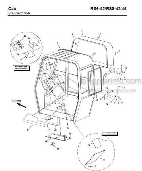 Photo 1 - Gehl RS6-42 RS8-42 RS8-44 Parts Manual Telescopic Handler 913273