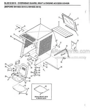 Photo 10 - Gehl SL3510 SL3610 Service Parts Manual Skid Loader 904914