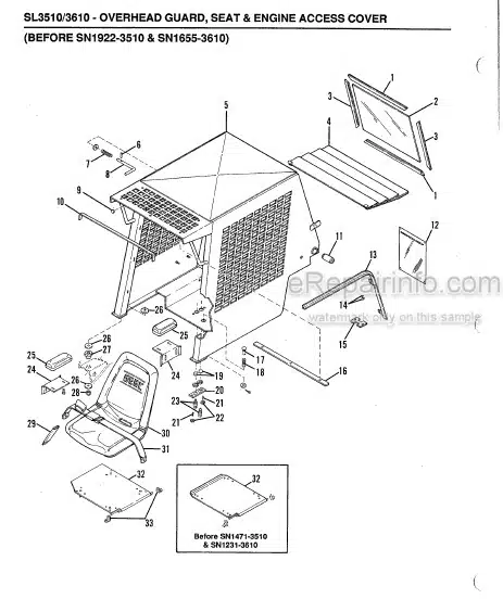 Photo 1 - Gehl SL3510 SL3610 Service Parts Manual Skid Loader 904914