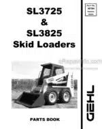 Photo 4 - Gehl SL3725 SL3825 Parts Book Skid Loader 907204