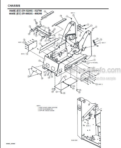 Photo 1 - Gehl SL5640E SL5640E-EU SL6640E SL6640E-EU Parts Manual Skid-Steer Loader 917341