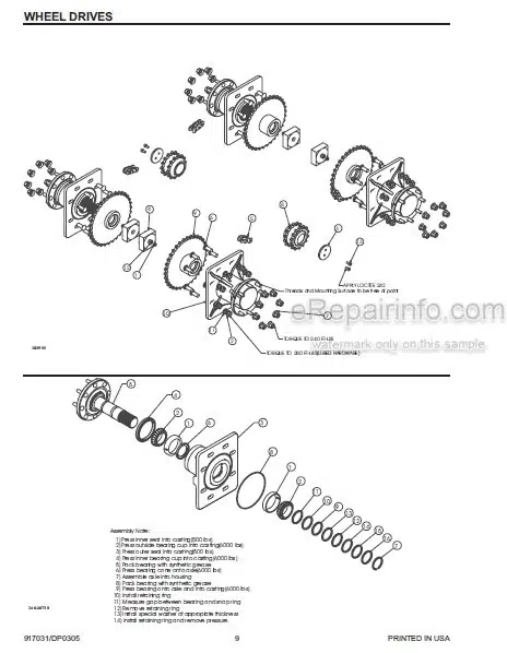 Photo 1 - Gehl SL7610 SL7710-EU SL7810 Parts Manual Skid-Steer Loader 917031