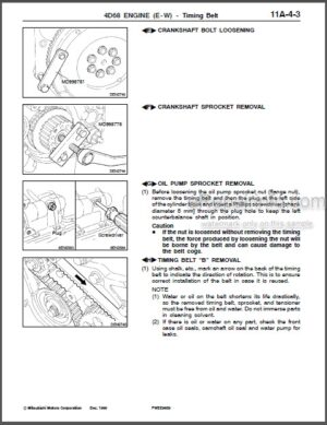 Photo 14 - Mitsubishi 4D68-EW Workshop Manual Engine PWEE9609