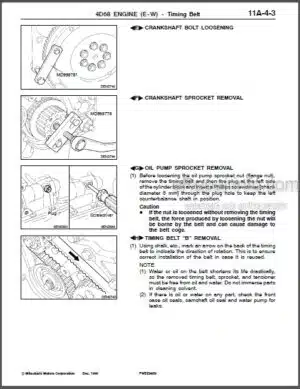 Photo 10 - Mitsubishi 4D68-EW Workshop Manual Engine PWEE9609