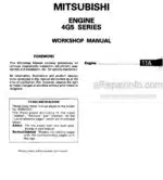 Photo 4 - Mitsubishi 4G5 Series Workshop Manual Engine PWEE9055