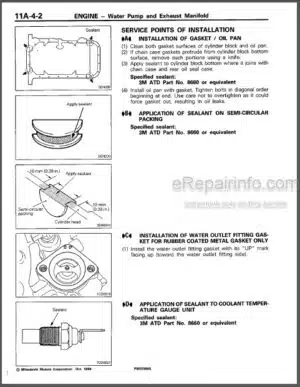 Photo 5 - Mitsubishi 4G5 Series Workshop Manual Engine PWEE9055