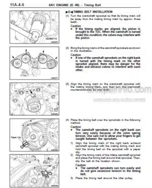 Photo 14 - Mitsubishi 6A1-EW Series Workshop Manual Engine PWEE9622