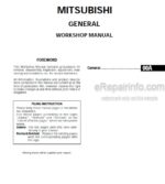 Photo 4 - Mitsubishi Engine General Information Workshop Manual PWEE9043-K