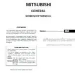 Photo 4 - Mitsubishi Engine General Information Workshop Manual PWEE9043-K