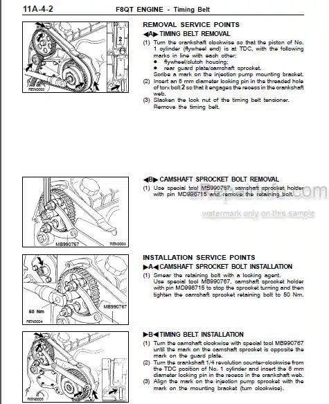 Photo 1 - Mitsubishi F8QT Workshop Manual Engine PWEE9602