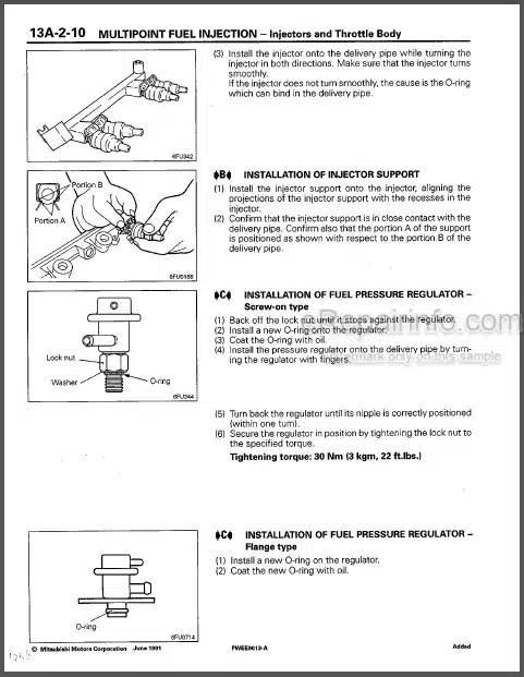 Photo 1 - Mitsubishi Engine Multipoint Fuel Injection System Emission Control System Workshop Manual PWEE9013-F