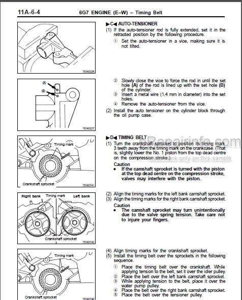 Photo 1 - Mitusbishi 6G7-EW Series Workshop Manual Engine PWEE9615-A