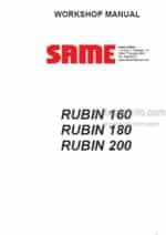Photo 4 - Same Rubin 160 Rubin 180 Rubin 200 Workshop Manual Tractor