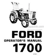 Photo 4 - Ford 1700 Operators Manual Tractor 42170011