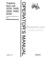 Photo 4 - Ford 3230 3430 3930 4630 5030 Operators Manual Tractor Less Cab 42323052