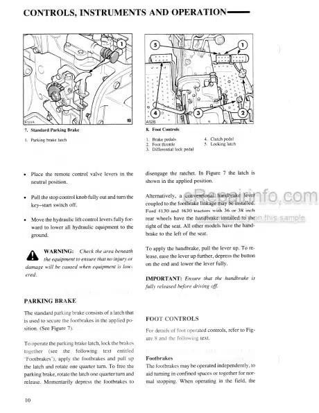 Photo 1 - Ford 3230 3430 3930 4630 Operators Manual Tractor 42323040