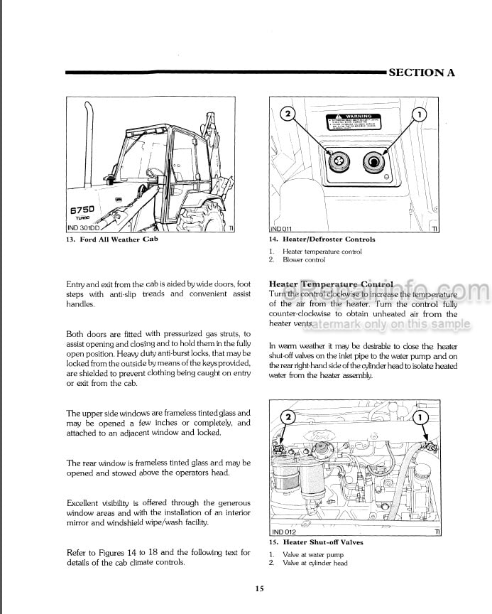 Photo 1 - Ford 555D 575D 655D 675D Operators Manual Backhoe Loader 42055526