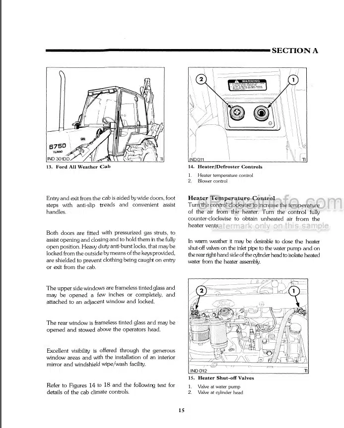 Photo 1 - Ford 555D 575D 655D 675D Operators Manual Backhoe Loader 42055526
