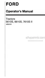 Photo 4 - Ford 5610S 6610S 7610SII Operators Manual Tractor 42561031