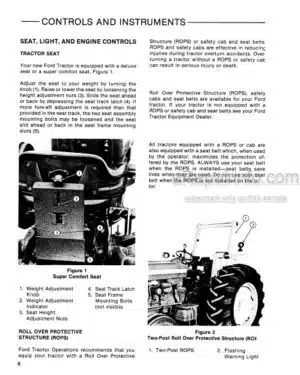 Photo 7 - Ford 5610 6610 7610 Operators Manual And Supplement Ford Tobacco Special Axles Tractor 42561030