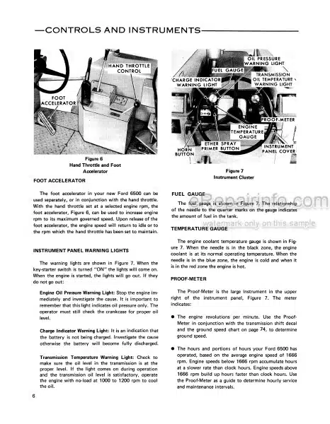 Photo 1 - Ford 6500 Operators Manual Tractor Loader Backhoe 42650010
