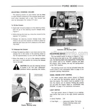 Photo 4 - Ford 8000 Operators Manual And Supplement Tractor 42800011