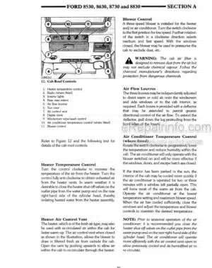 Photo 3 - Ford 8530 8630 8730 8830 Operators Manual Tractor 42853040