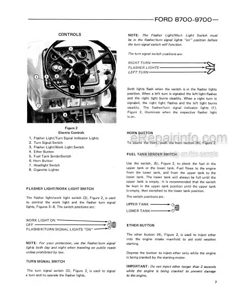 Photo 1 - Ford 8700 9700 Operators Manual And Supplement Tractor 42870020