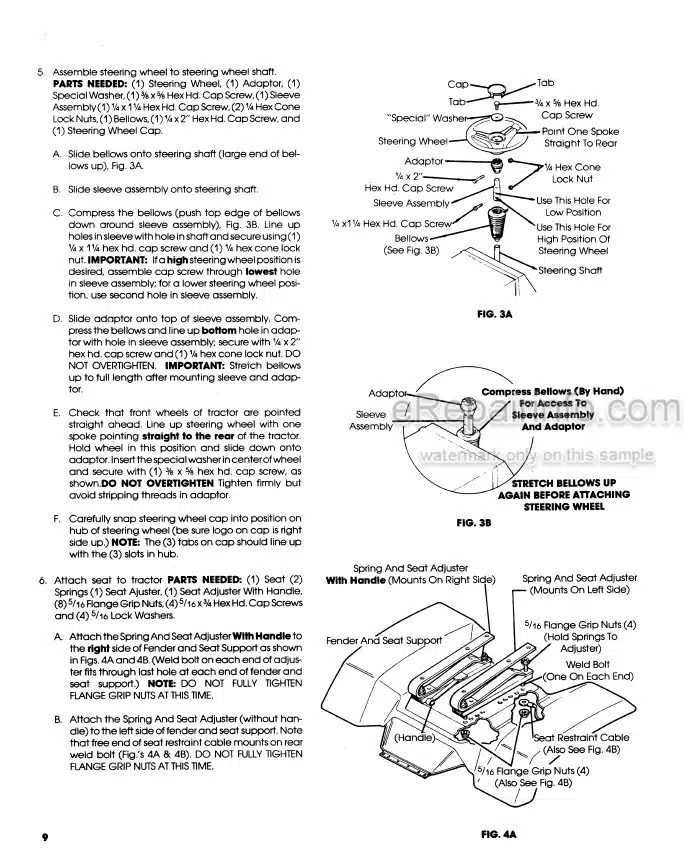 Photo 1 - Ford LGT12H Operators Manual Garden Tractor 42001211