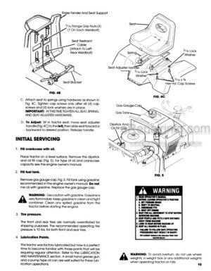 Photo 11 - Ford LGT17 Operators Manual Garden Tractor 42001710