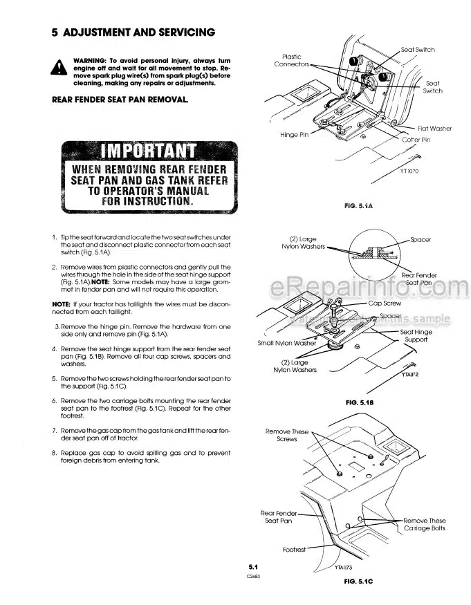 Photo 1 - Ford LGT18H Operators Manual Garden Tractor 42001811