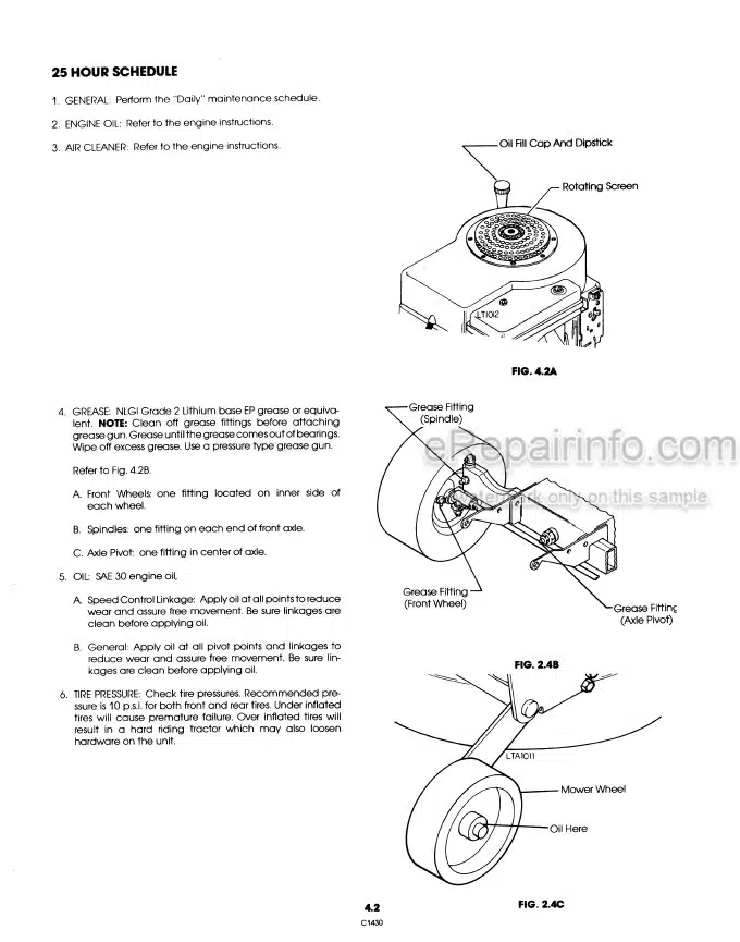 Photo 1 - Ford LT12H Operators Manual Lawn Tractor 42641065