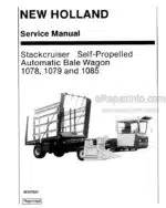 Photo 4 - New Holland 1078 1079 1085 Service Manual Automatic Bale Wagon 40107830