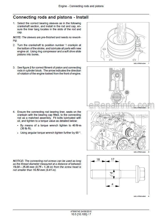 Photo 1 - New Holland 5500 6500 7500 Service Manual Tractor 47899740