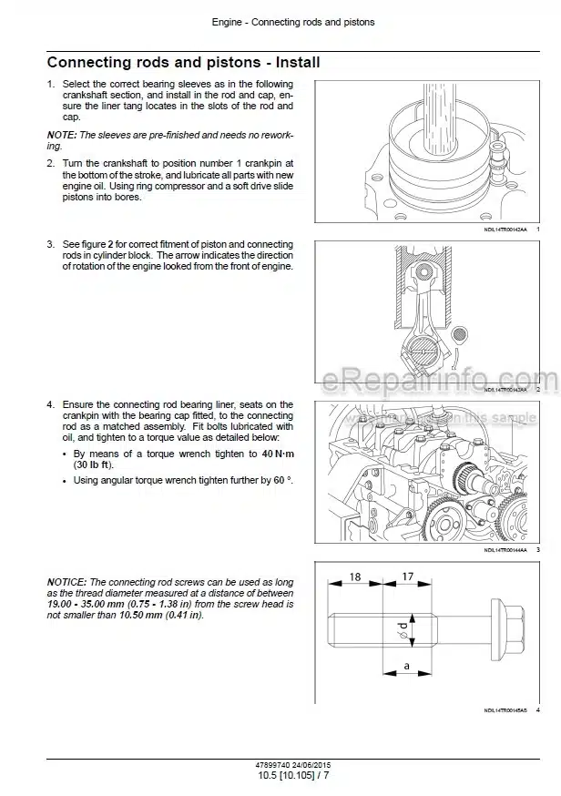 Photo 1 - New Holland 5500 6500 7500 Service Manual Tractor 47899740