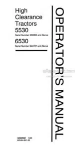 Photo 4 - New Holland 5530 6530 Operators Manual High Clearance Tractor 42553021