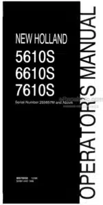 Photo 4 - New Holland 5610S 6610S 7610S Operators Manual Tractor 86579556