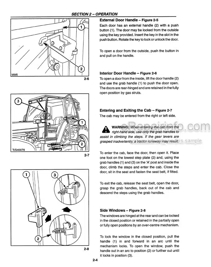 Photo 1 - New Holland 5640SL 6640SL 7740SL 7840SL 8240SL 8340SL 5640SLE 6640SLE 7740SLE 7840SLE 8240SLE 8340SLE Range Operators Manual Tractor