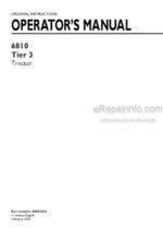 Photo 4 - New Holland 6810 Tier 3 Operators Manual Tractor 48032414