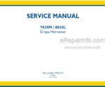 Photo 4 - New Holland 7030M 8030L Service Manual Grape Harvester 47922143