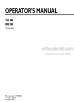 Photo 4 - New Holland 7630 8030 Operators Manual Tractor 47793448