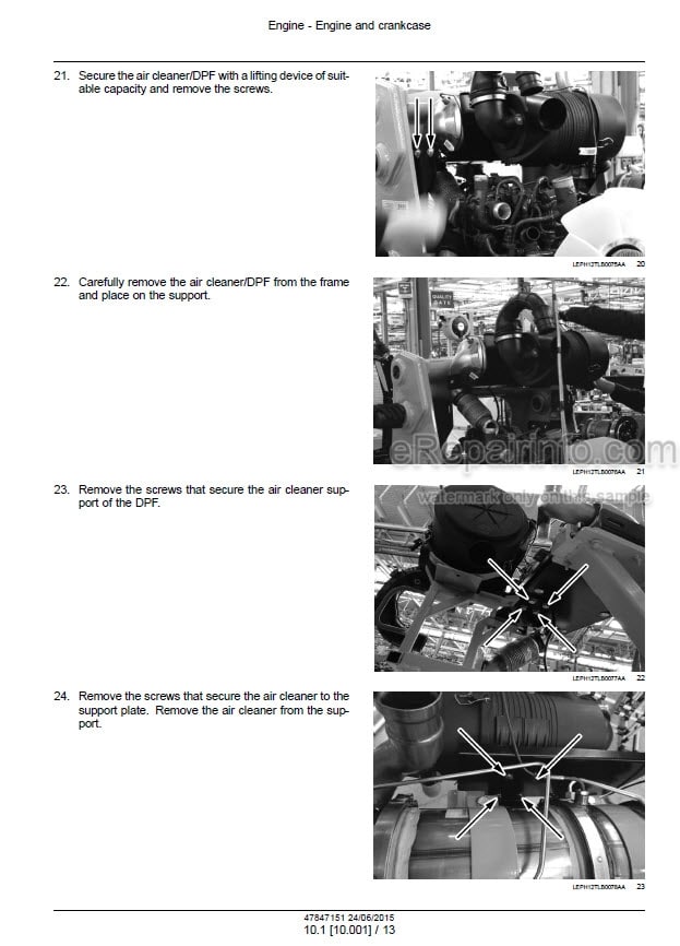 Photo 1 - New Holland B100C B100C LR B100C TC B110C B110C TC B115C Stage IIIB Service Manual Tractor Loader Backhoe 47847151